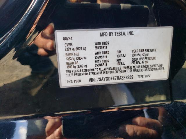 2024 TESLA MODEL Y 7SAYGDEE7RA327259