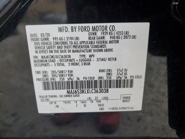 2020 FORD ECOSPORT T MAJ6S3KLXLC363038