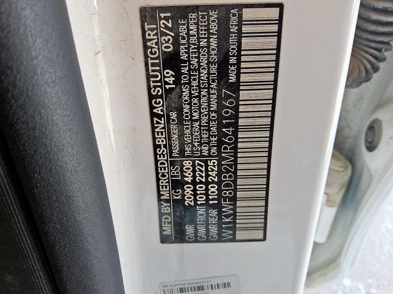 2021 MERCEDES-BENZ C 300 W1KWF8DB2MR641967