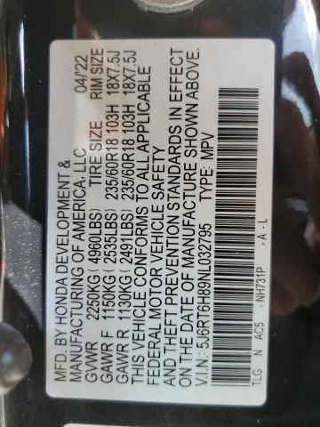 2022 HONDA CR-V EXL - 5J6RT6H89NL032795