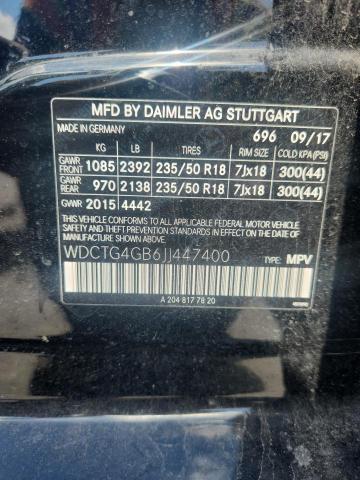 2018 MERCEDES-BENZ GLA 250 4M WDCTG4GB6JJ447400