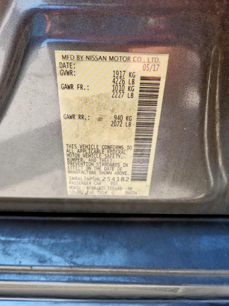 2017 NISSAN ALTIMA 2.5 - 1N4AL3AP5HC254182