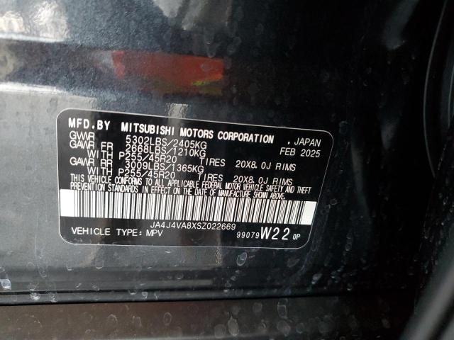 2025 MITSUBISHI OUTLANDER JA4J4VA8XSZ022669