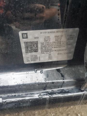 2019 GMC SIERRA K15 1GTR9CED7KZ251672