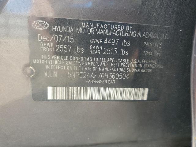 2016 HYUNDAI SONATA SE 5NPE24AF7GH360504