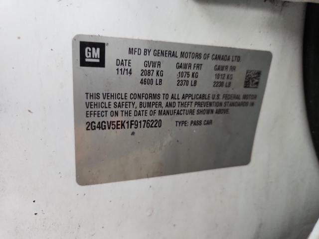 2015 BUICK REGAL 2G4GV5EK1F9176220