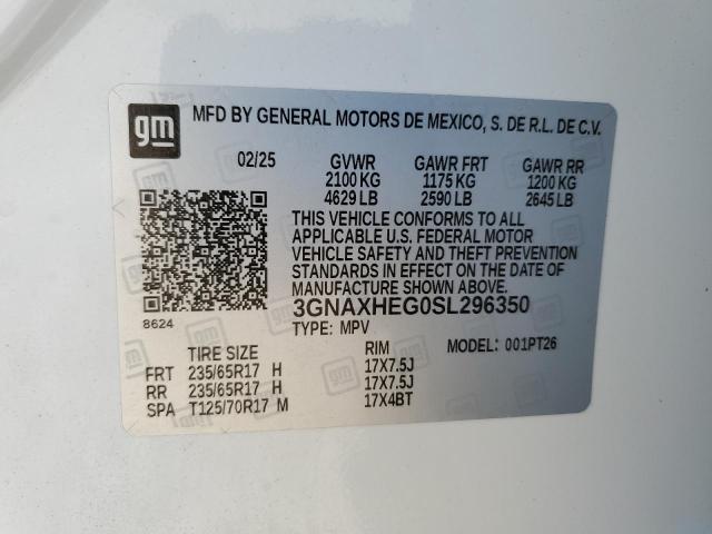 2025 CHEVROLET EQUINOX LT 3GNAXHEG0SL296350