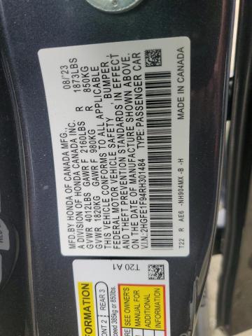 2024 HONDA CIVIC TOUR 2HGFE1F94RH301484