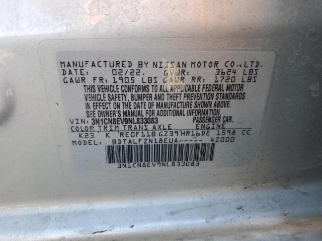 2022 NISSAN VERSA SV 3N1CN8EV9NL833083