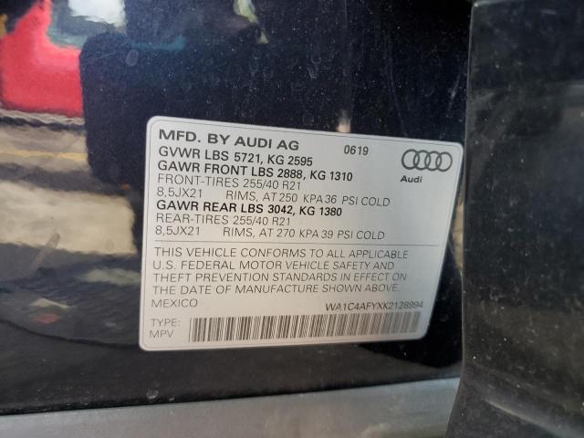 2019 AUDI SQ5 PRESTIGE WA1C4AFYXK2128994