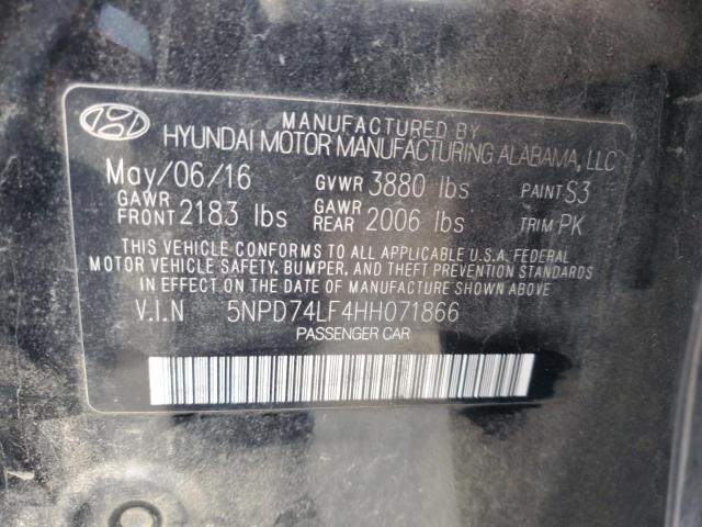 2017 HYUNDAI ELANTRA SE - 5NPD74LF4HH071866