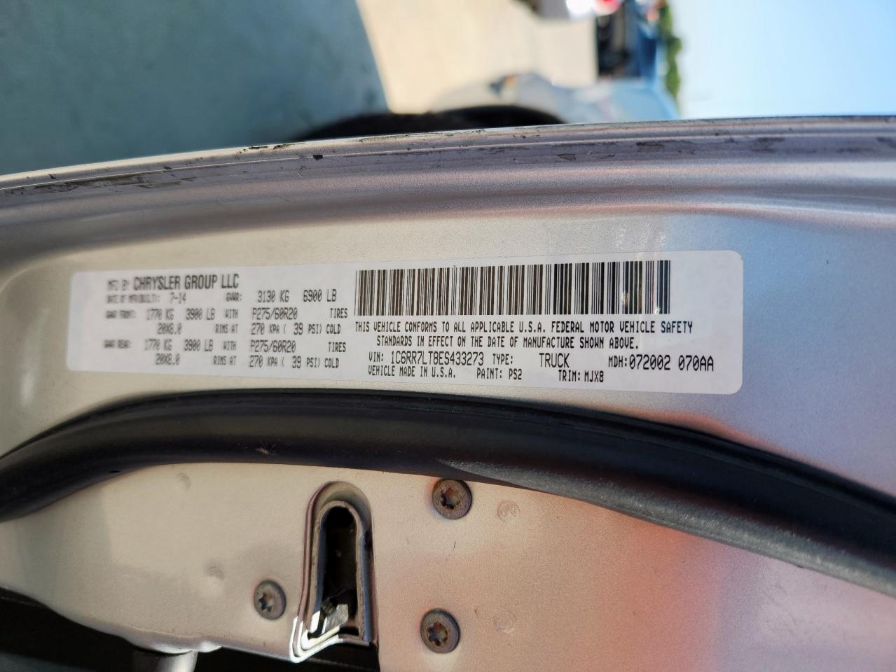 Lot #3312257769 2014 RAM 1500