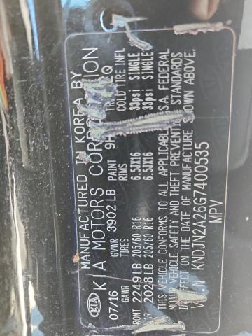 2016 KIA SOUL KNDJN2A26G7400535