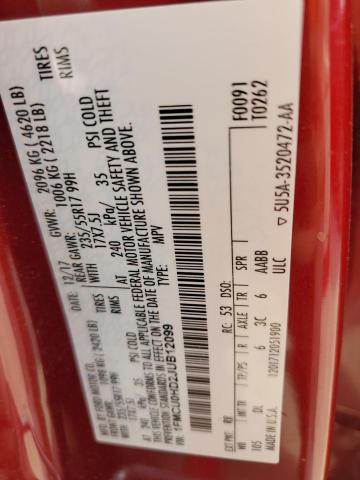 2018 FORD ESCAPE SEL - 1FMCU0HD2JUB12099