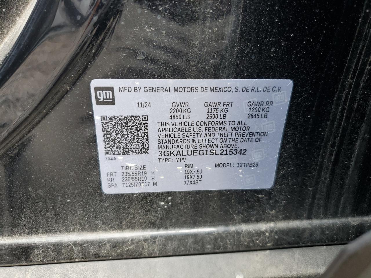 GMC TERRAIN ELEVATION