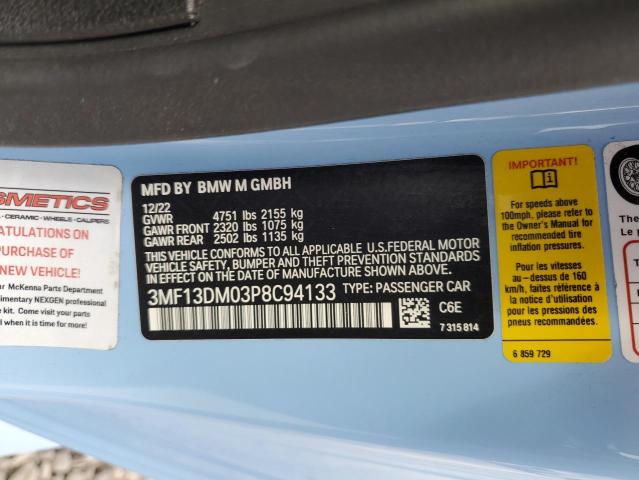 2023 BMW M2 3MF13DM03P8C94133