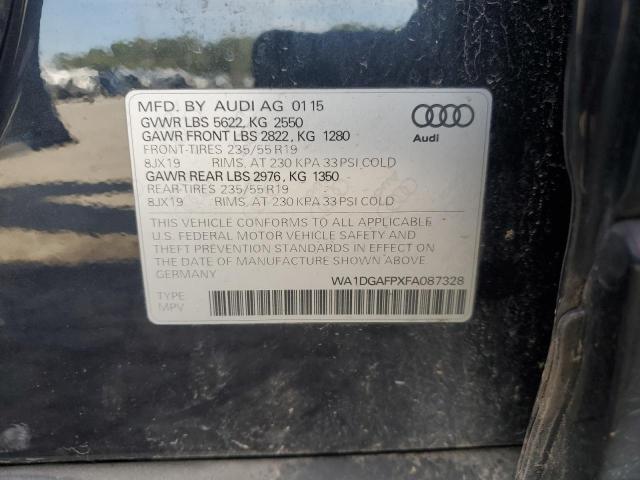 2015 AUDI Q5 PREMIUM WA1DGAFPXFA087328