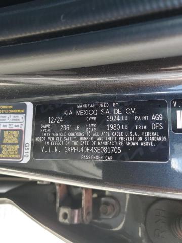 2025 KIA K4 EX - 3KPFU4DE4SE081705