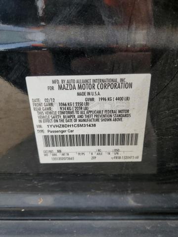 2012 MAZDA 6 I - 1YVHZ8DH1C5M31438