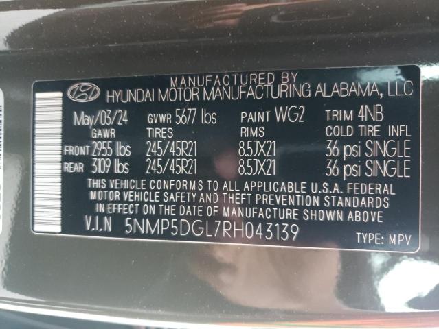 2024 HYUNDAI SANTA FE C 5NMP5DGL7RH043139