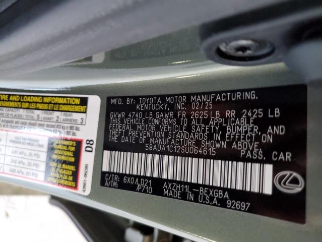 2025 LEXUS ES 300H BA 58ADA1C12SU064615