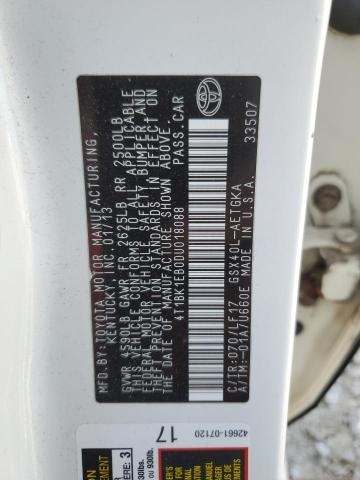 2013 TOYOTA AVALON BAS - 4T1BK1EB0DU018088