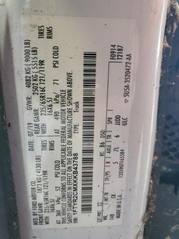 2019 FORD TRANSIT T- 1FTYR2CMXKKB43788