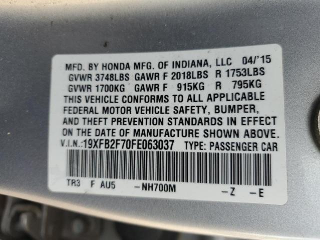 2015 HONDA CIVIC SE 19XFB2F70FE063037