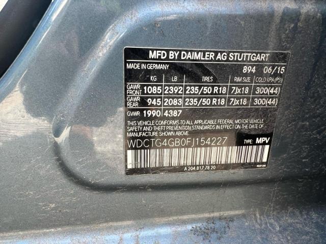 2015 MERCEDES-BENZ GLA 250 4M - WDCTG4GB0FJ154227
