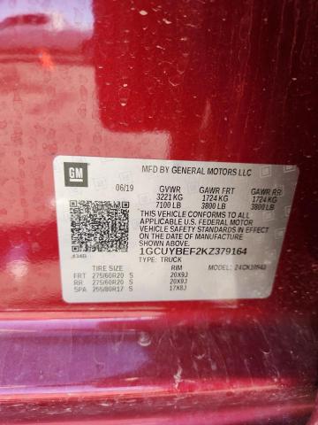 2019 CHEVROLET SILVERADO K1500 CUSTOM 1GCUYBEF2KZ379164