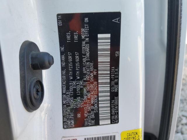 2015 TOYOTA SIENNA LE 5TDKK3DC9FS534239