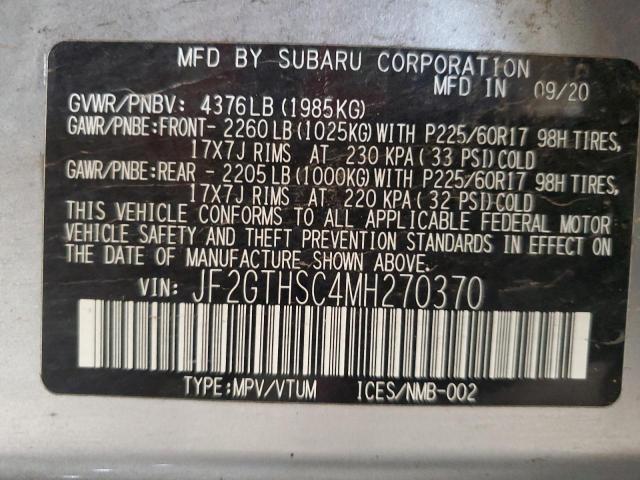 2021 SUBARU CROSSTREK SPORT JF2GTHSC4MH270370