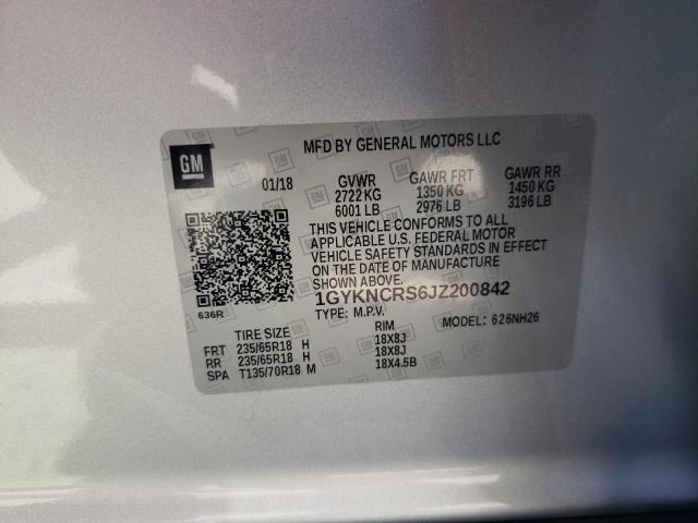 2018 CADILLAC XT5 LUXURY 1GYKNCRS6JZ200842
