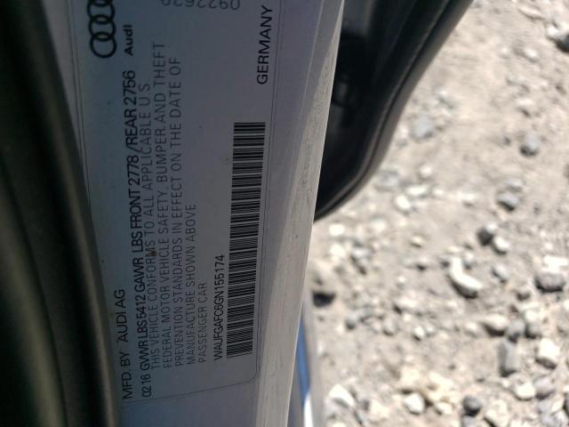 2016 AUDI A6 PREMIUM PLUS WAUFGAFC6GN155174