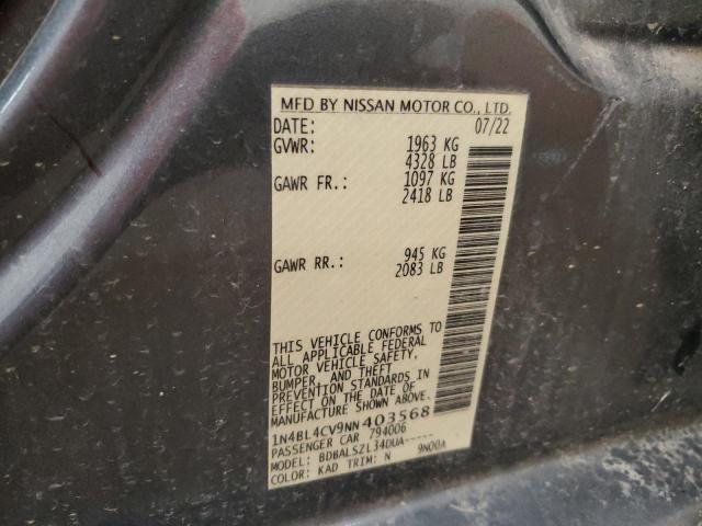2022 NISSAN ALTIMA SR #3285588266
