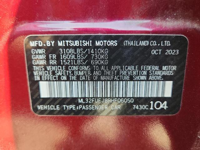 2024 MITSUBISHI MIRAGE G4 ML32FUFJ8RHF06050