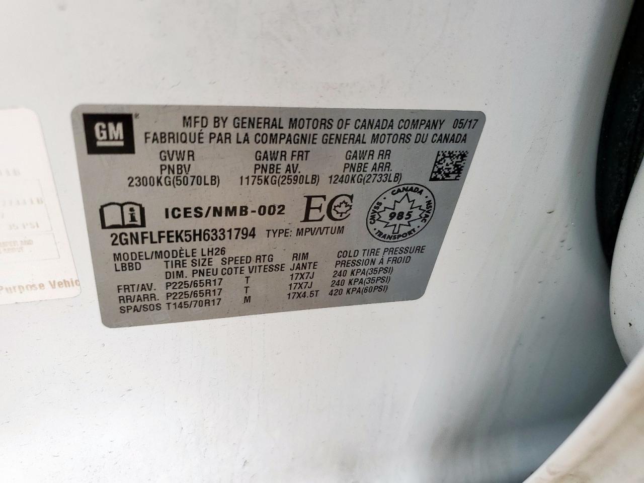 CHEVROLET EQUINOX LT