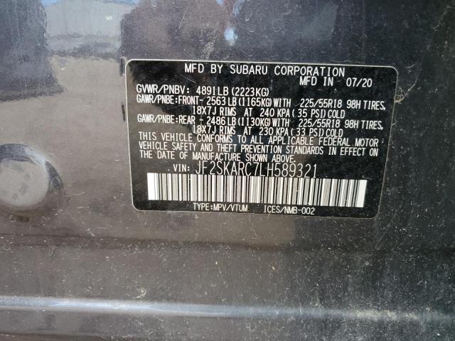 2020 SUAB FORESTER SPORT - JF2SKARC7LH589321
