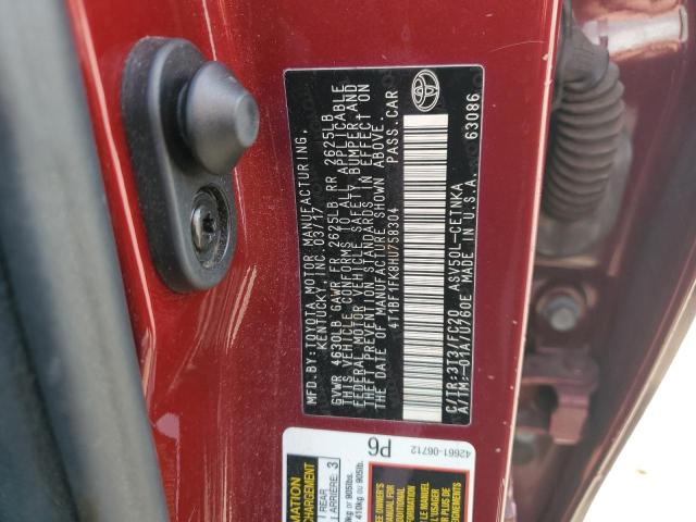 2017 TOYOTA CAMRY LE 4T1BF1FK8HU758304