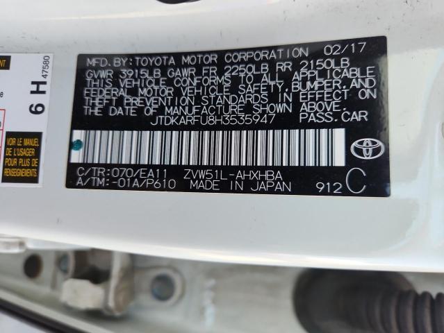 2017 TOYOTA PRIUS JTDKARFU8H3535947