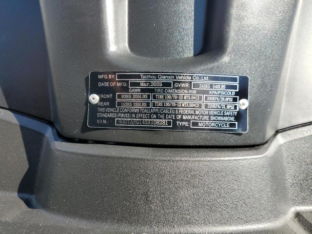 2025 QIAN MOTORCYCLE - H0DTAEG14SX108281