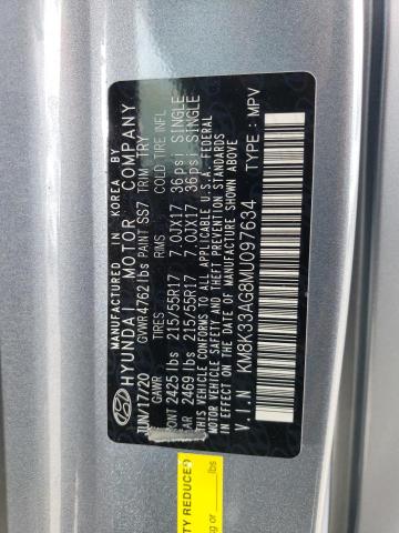 2021 HYUNDAI KONA LIMITED - KM8K33AG8MU097634