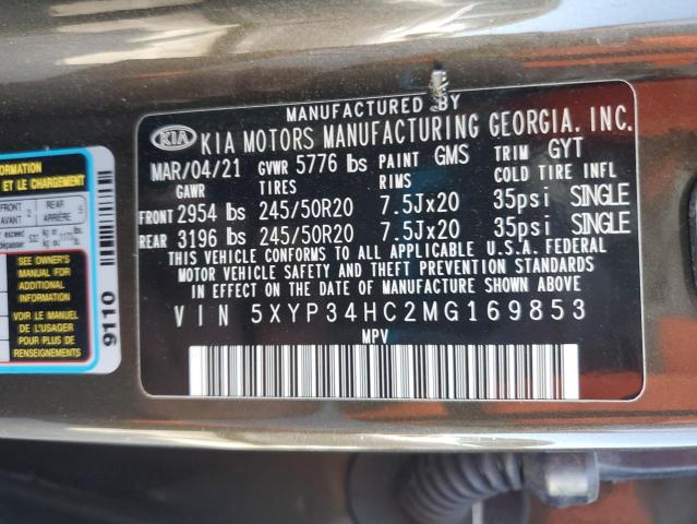 2021 KIA TELLURIDE - 5XYP34HC2MG169853