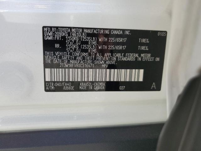 2025 TOYOTA RAV4 XLE 2T3W1RFV8SC316471