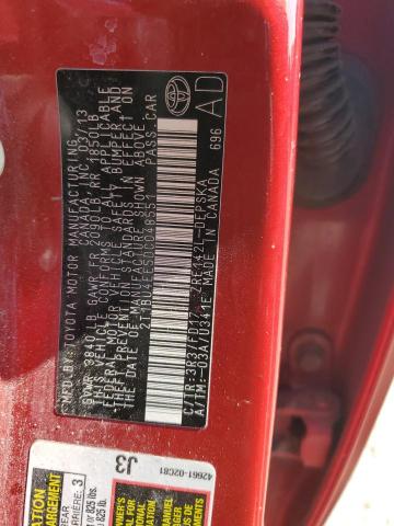 2013 TOYOTA COROLLA BASE - 2T1BU4EE5DC048551