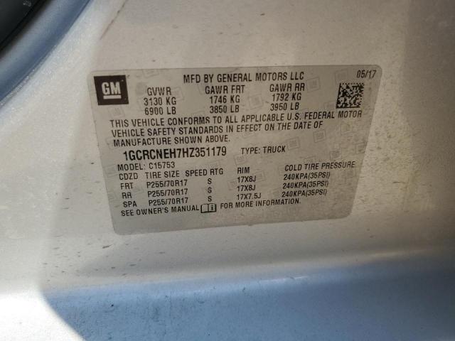 2017 CHEVROLET SILVERADO C1500 1GCRCNEH7HZ351179