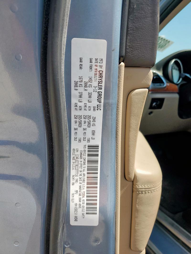 2012 JEEP GRAND CHER - 1C4RJECT8CC277716