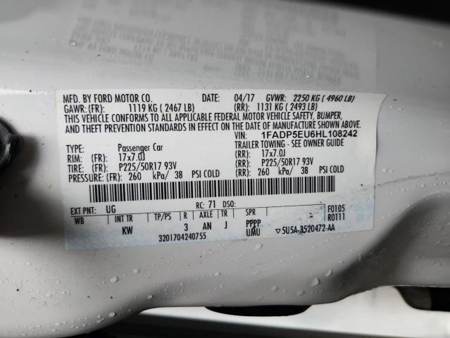 2017 FORD C-MAX SE 1FADP5EU6HL108242