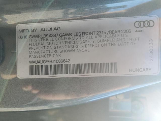 2018 AUDI A3 PREMIUM WAUAUGFF9J1086642