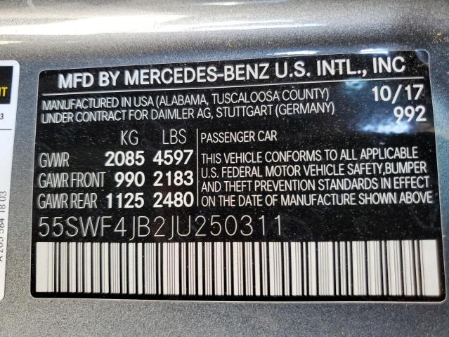 2018 MERCEDES-BENZ C 300 55SWF4JB2JU250311